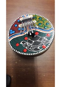 Resim Hindistan Cevizinden El Yapımı Mini 7 Sesli Kalimba 