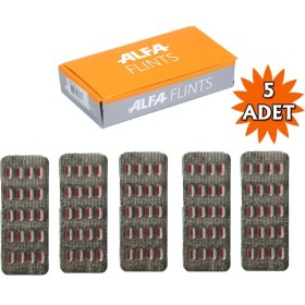 Resim Çakmak Taşı 5 Paket 100 Adet Tüm Çakmaklar Için Uyumlu Kaliteli Taş 