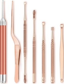 Resim Mufunye Bebek Ve Yetişkinler İçin Kulak Kiri Temizleme Led El Feneri Alet Seti Paslanmaz Çelik Tıbbi Sınıf Kulak Temizleme Aleti 