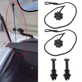 Resim 4 Evrensel Sentetik Kauçuk Hatchback Bagaj Kilidi Kayışları ile Halatlar, Araba Yük Taşıma Rafı Sabitleme Hatları, Varil Kapağı Sabitleme Klipsleri. 