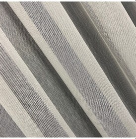 Resim Perdefony Keten Efekli Tül Perde Hazır Dikili Tül Perde Ekru Ekru 