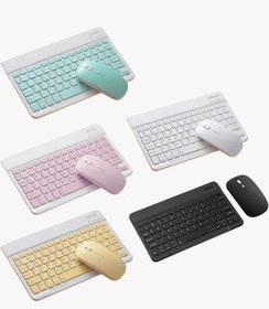 Resim Apple Uyumlu iPad 11.nesil A16 A3354 A3355 Bluetooth Klavye Mouse Set Lazer 