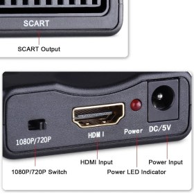Resim Maxgo 2164 HDMI To Scart Av Video Dönüştürücü Adaptör Tüplü Tv Siyah Renkli Taşınabilir 