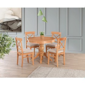 Resim Natural Alaçatı Sandalye Soft-03 100 100+30 Fiskos Açılır Masifli Masa Takımı Natural 