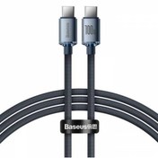 Resim Baseus 2mt Led Işıklı Örgülü 100w Type-c To Type-c Hızlı Şarj Kablosu Samsung Huawei Şarj 