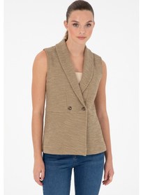 Resim U.S. Polo Assn. Kadın Haki V Yaka Örme Yelek 50282883-VR027 