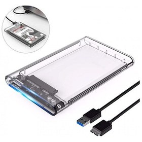 Resim Transparan 2.5 İnç Sata Usb 3.0 Harddisk Kutusu Notebook Ssd İçin 