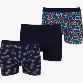 Resim Koza İç Giyim Erkek 3'lü Pamuklu Likralı Boxer Ko9003bx-19 Lacivert - Mavi 