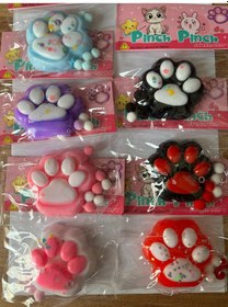 Resim Twins Stars 1 Adet Kedi Patisi Squishy Oyuncağı Sukuşi 7,5x6,5cm 