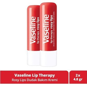 Resim Vaseline Lip Therapy Dudak Bakım Kremi Rosy Lips 4.8 Gr X2 