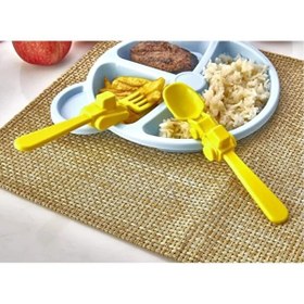 Resim Vi Caro 2 Adet Bebek Burun Kulak Göbek Temizleme Cımbızı Plastik İnce Uçlu Hassas Cımbız + Çatal Kaşık 