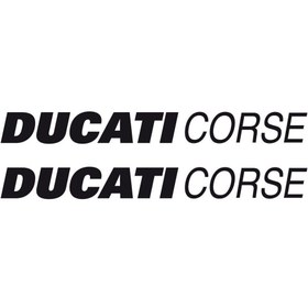 Resim Lasirius Ducati Corse Yazılı Renkli Sticker Etiket Modeli 