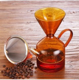 Resim Cam Kahve Demleme Seti Çok Renkli 