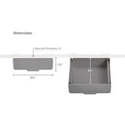 Resim Karokstore Cupboardstore Raf Altı Çekmece, Gri 