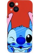 Resim mooodcase Iphone 13 Uyumlu Stitch Desenli Kamera Lens Korumalı Darbe Emici Silikonlu Lansman Kılıf 