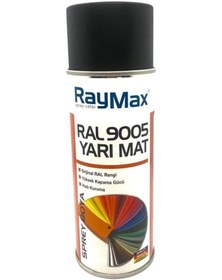 Resim Raymax Akrilik Sprey Ral9005 Yarı Mat Siyah 400Ml.Made in Germany 