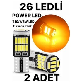 Resim Hyundaı Accent Era Led Park Ampulü Ph7018 T10 W5w 26 Led T10 Turuncu Ampul 2 Adet 