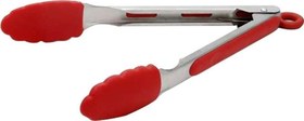 Resim 3B Trend Metal Kızartma Maşası Silikon Uçlu Maşa Kırmızı Renk 