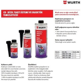 Resim Würth Dizel Enjektör Temizleyici 300 Ml 3'lü Paket 