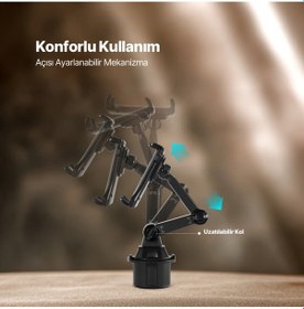Resim Ttec FlexGrip Comfort 2TT44 Araç İçi Telefon Tablet Tutucu 