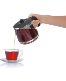 Resim Arnica IH33205 Demli Stil 1800 W Cam Demlikli Çay Makinesi Siyah 