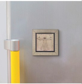 Resim Vitruvius Adamı Leonardo Da Vinci, 1492 Baskılı Mdf Magnet 7x7 421 