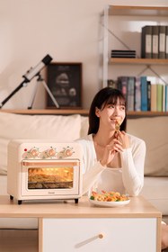 Resim Fressi Mini Fırın Akıllı Kore Fırını Süre Ve Derece Ayarlı Airfryer Fonksiyonlu 13 Litre Fritöz Af-01 