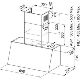 Resim Franke FCO 70 ONG Classicline Siyah Duvar Tipi Davlumbaz 