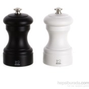 Resim Peugeot Bistro Karabiber ve Tuz Değirmeni 2Li Set 10Cm Siyah Beyaz 