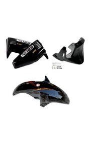 Resim bardakcı bike Cg Siyah Üçlü Set (Sakal-Çamurluk-Yankapak) 