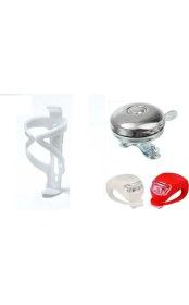 Resim Rectus Bisiklet Suluk Kafes Krom Zil Silikon 3 Lü Set 