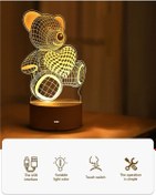 Resim Willowhaven Sevimli Hayvan 3d Usb Gece Lambası - Renk Değiş, Çocuk Odası İçin Beyaz 