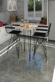 Resim Kenzlife Knsz Masa Sandalye Takımı Hem105zengin Crdsyh 070*070 2 Sandalye Syhsyh Kolçaklı 