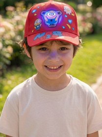 Resim AYDINER TEKSTİL 3D Işıklı Minions Figürlü Eğlenceli Erkek Çocuk Şapka 