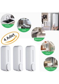 Resim Yeni Model Sabunluk 350 Ml Duvara Monte Sıvı Sabunluk Beyaz Renk 