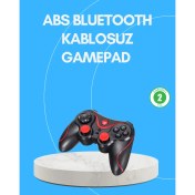 Resim Uzun Pil Ömürlü Kablosuz Oyun Kumandası Pc Telefon Tablet Için 