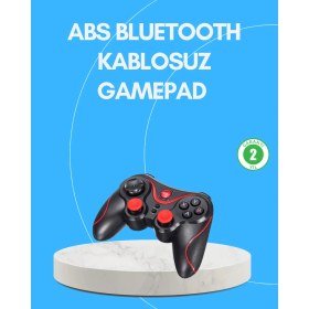 Resim Uzun Pil Ömürlü Kablosuz Oyun Kumandası Pc Telefon Tablet Için 