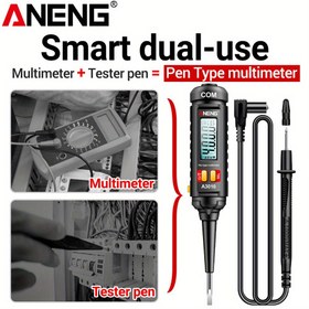 Resim ANENG A3010 Dijital Multimetre Kalem Tipi 4000 Sayım AC/DC Gerilim True-RMS Çoklu Dijital Otomatik Aralık Test Cihazı Hattı Bağlantı Algılama LCD Elektrikçi Aracı Pil Yok 