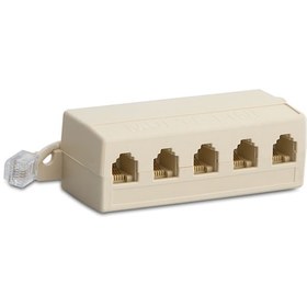Resim Rj11 Telefon Hat Çoğaltıcı Çoklayıcı Splitter 5'Li 