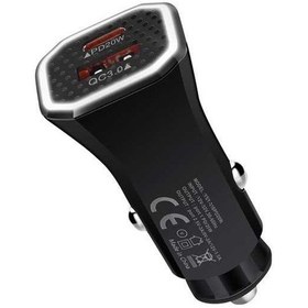 Resim Createtech Ysy-316pd20w Usb-c Usb Type-c Siyah Şarj Şarj Qc3.0 Poligon Pd Noktalı Hızlı Cihazı Çift Bağlantı Araç 20w + / Ap 