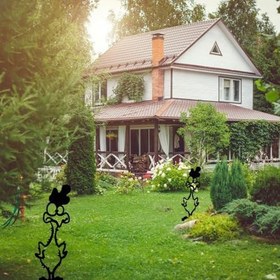 Resim Bahçe Dekor Metal Tasarım Beep Beep Kuşu Bahçe Süsü 