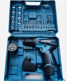 Resim morponi Maxstar Led Işıklı 18 V Li-on Çift Akülü Çantalı 24 Parça Uç Setli 