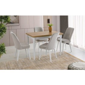 Resim Torna Masa/safir Meşe-ohrid Sandalya Masa Takımı Meşe 