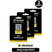 Resim Okutara Araç Cam Etiketi Numaratör(QR Kimlik) - 3 Adet 