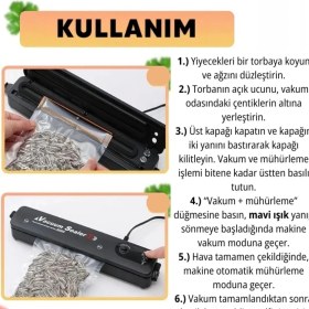 Resim K-Yonlineticaret Gıda Vakum ve Mühürleme Makinesi- Yiyecek Tazeliği Koruma Ev ve Restoran Için 