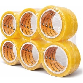 Resim 6 Lı 100 Metre Şeffaf Koli Bandı Güçlü Yapışkan Paketleme Bandı Diğer 