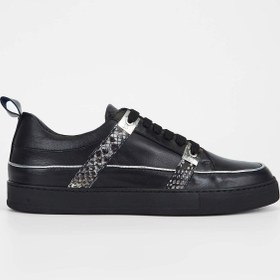 Resim Roberto Botticelli Erkek Hakiki Deri Siyah Sneakers & Spor Ayakkabı 
