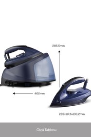 Resim HOMEND Steamwork 1168H Buhar Kazanlı Ütü Lacivert 