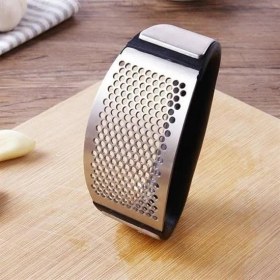 Resim Yeni Sarımsak Ezici Paslanmaz Çelik Garlic Press, Sarımsak Ezme Aleti Aparatı (1 Adet) 