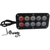 Resim Offroad Sis Lambası Kırmızı-mavi-beyaz -sarı Çakarlı Beyaz Sarı Çakarlı / Lass381 